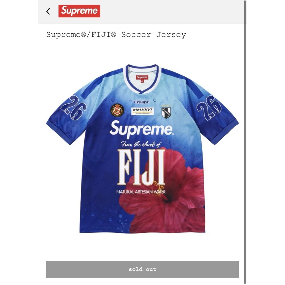 Supreme Fiji Soccer Football Jersey Small